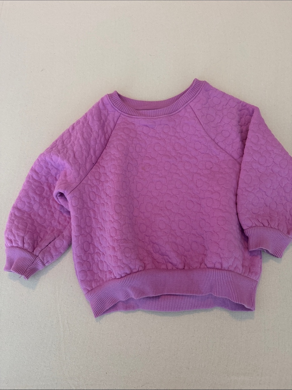 Old Navy Quilted Purple Crewneck Sweatshirt